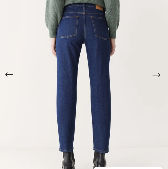 NWT Frank & Oak Cyndi Straight Fit High Rise Jean (Dark Wash), women 27 - Picture 3 of 5